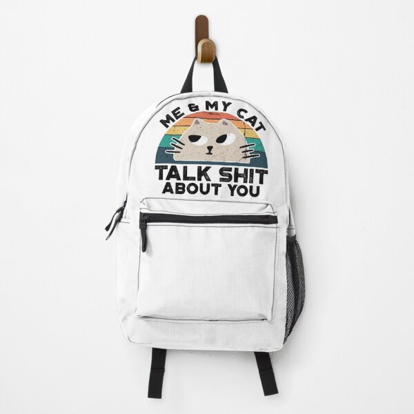 Item preview, Me And My Cat Talk Shit About You, Perfect Funny Gift Idea Retro Vintage for Cat Lovers for Her for Him designed and sold by Van-Tees.