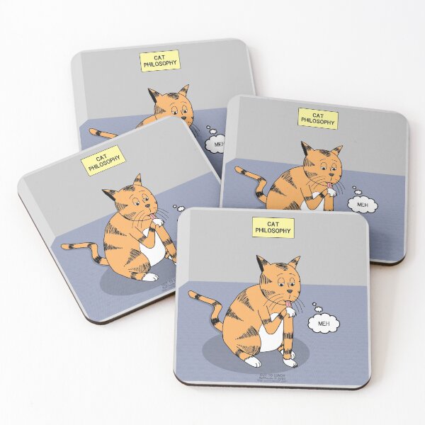 Item preview, Cat Philosophy - Meh designed and sold by Out to Lunch Cartoons and More.