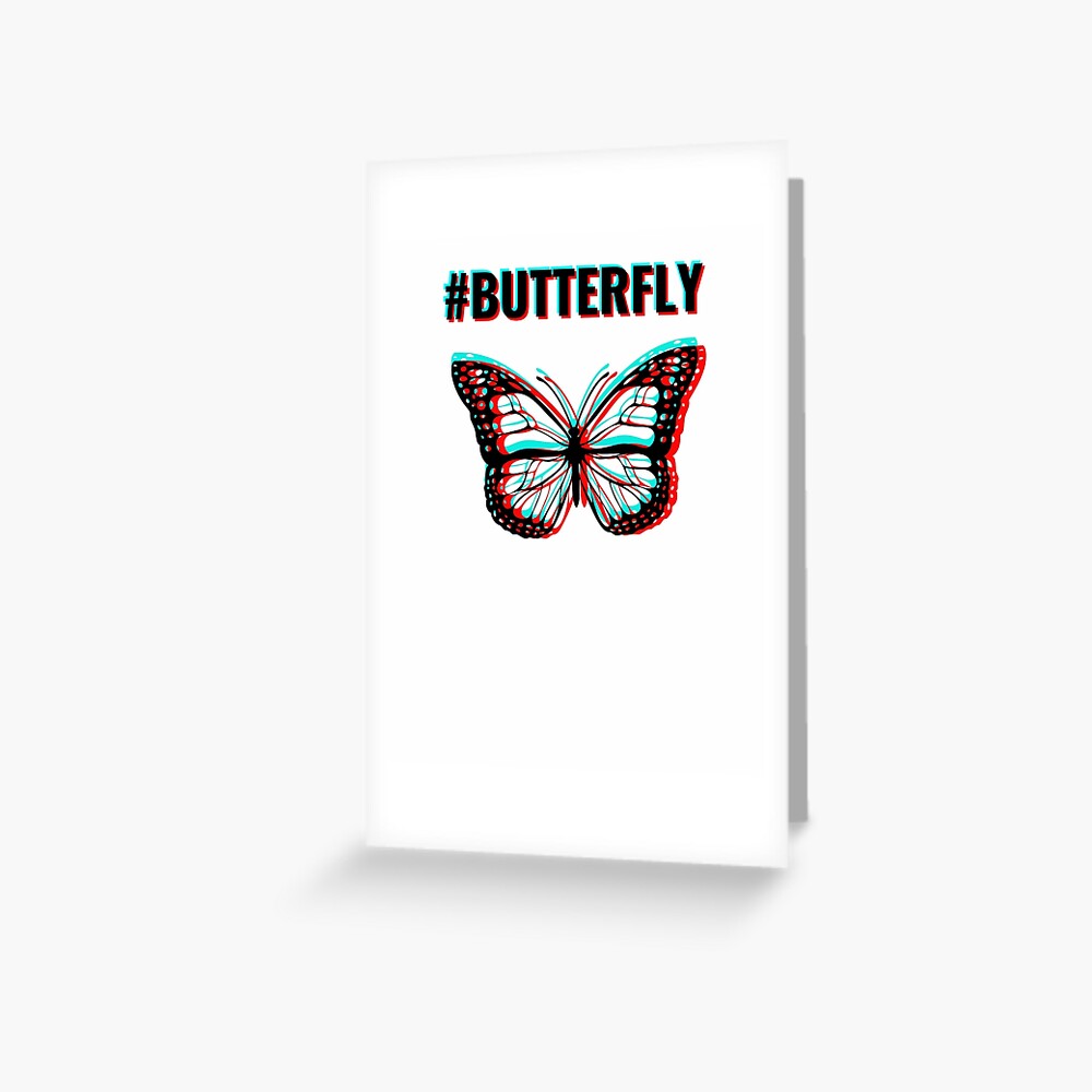 "tik tok one butterfly butterflies tattoos" Greeting Card for Sale by miroart Redbubble