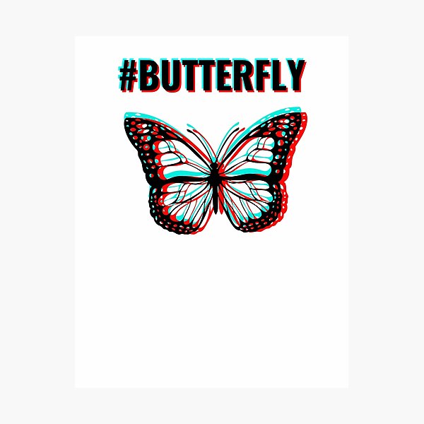 "tik tok one butterfly butterflies tattoos" Photographic Print for Sale