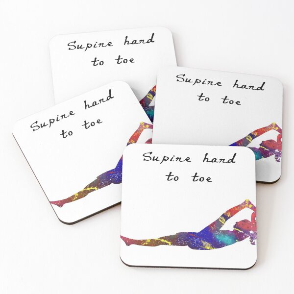 Item preview, Supine Hand To Toe 173 Watercolor Map Yoga Quote D designed and sold by vividpixelusa.