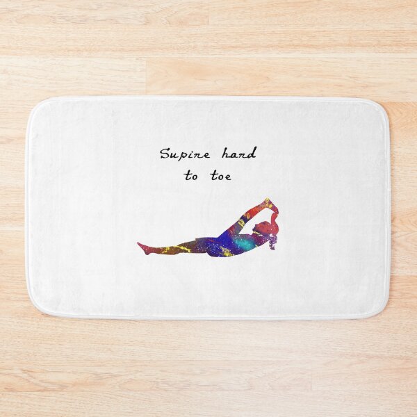 Item preview, Supine Hand To Toe 173 Watercolor Map Yoga Quote D designed and sold by vividpixelusa.