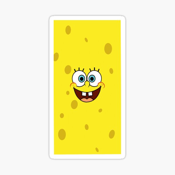 Sponge Bob Face Sticker For Sale By Aostend Redbubble