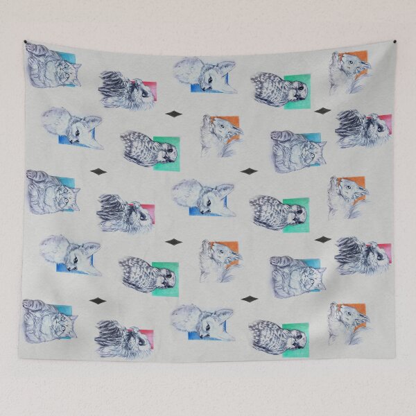 Item preview, Animal sketches blanket designed and sold by Dividlibro.
