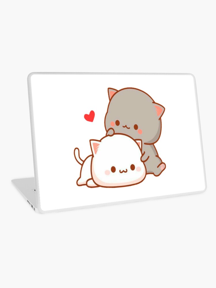 Kawaii Cats Kitten Love Laptop Skin By Alexagoodies25 Redbubble