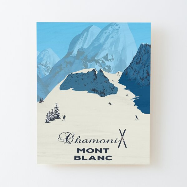 Mountain Art Print Chamonix Print Chamonix Wall Art Ski Print Giclée mountain print Ski Gift Snowboarding Gift Chamonix Gift