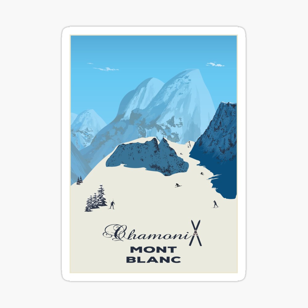 Forbindelse Erhvervelse Trafikprop Mont Blanc, Chamonix, Travel Poster" Poster for Sale by BokeeLee | Redbubble