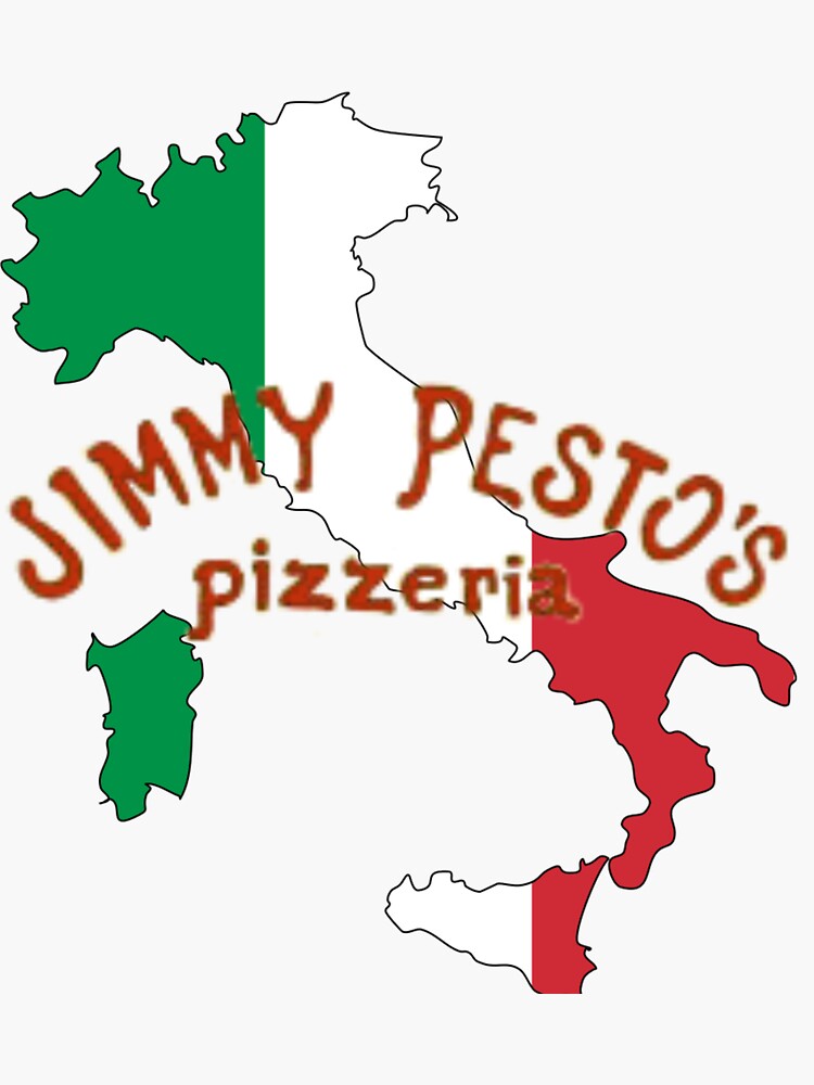 "Bob's Burger's Jimmy Pesto's Pizzeria Merchandise" Sticker for Sale by
