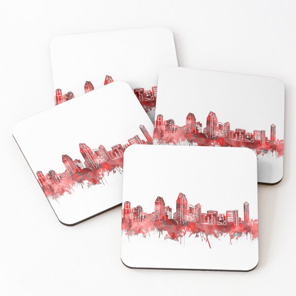 Item preview, san diego skyline red designed and sold by BekimART2.