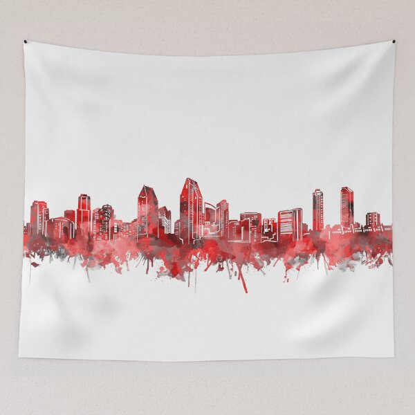 Item preview, san diego skyline red designed and sold by BekimART2.