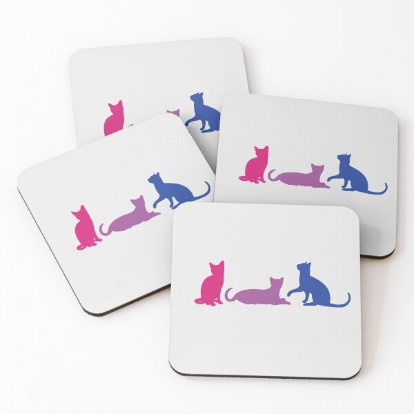 Item preview, Three Bi Pride Cats designed and sold by BlackTieBi.