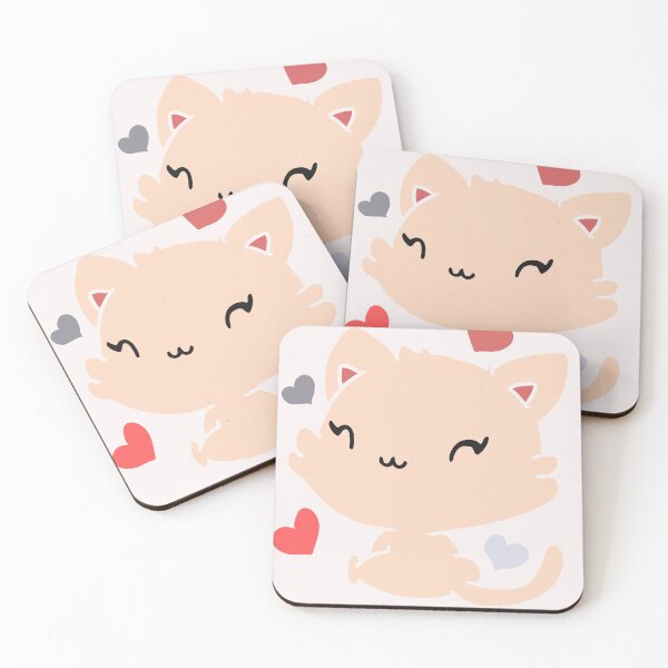 Item preview, Cute Lovely Kitten Drawing - Sweet Happy Cub Kittens designed and sold by CheraeLynn.