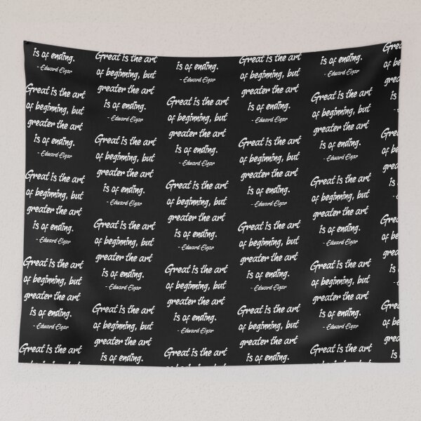 Item preview, Edward Elgar Quote Art of Beginning and Ending designed and sold by DesignsofNote.