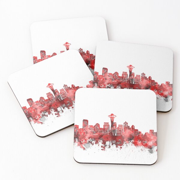 Item preview, seattle skyline red designed and sold by BekimART2.