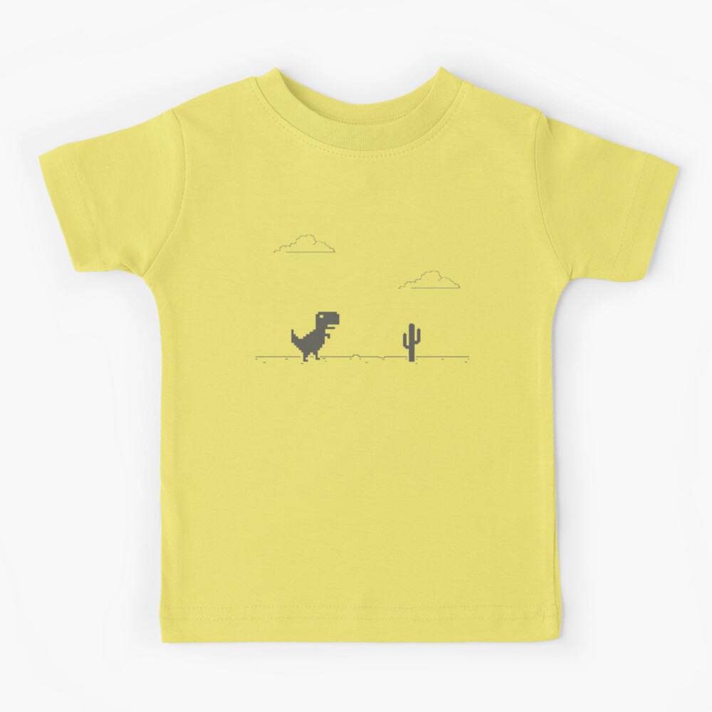 Offline T-Rex Game - Google Dino Run Kids T-Shirt for Sale by Livity