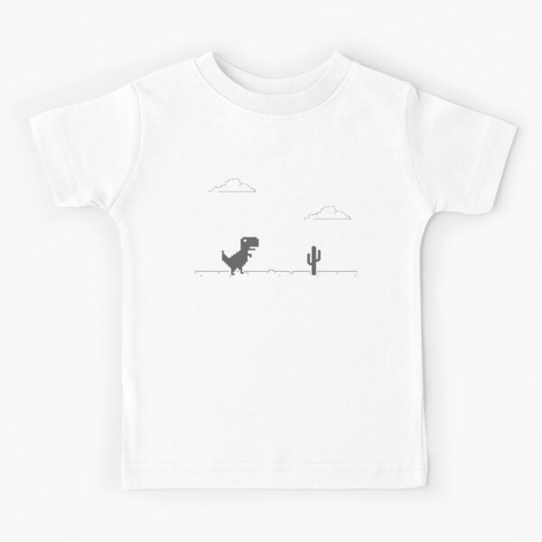 Chrome Dino – Offline T-Rex - Chrome Dinosaur - Kids T-Shirt