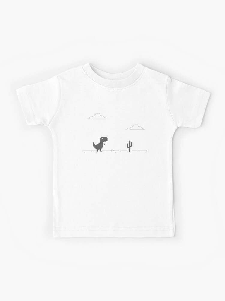 Offline T-Rex Game - Google Dino Run Kids T-Shirt for Sale by