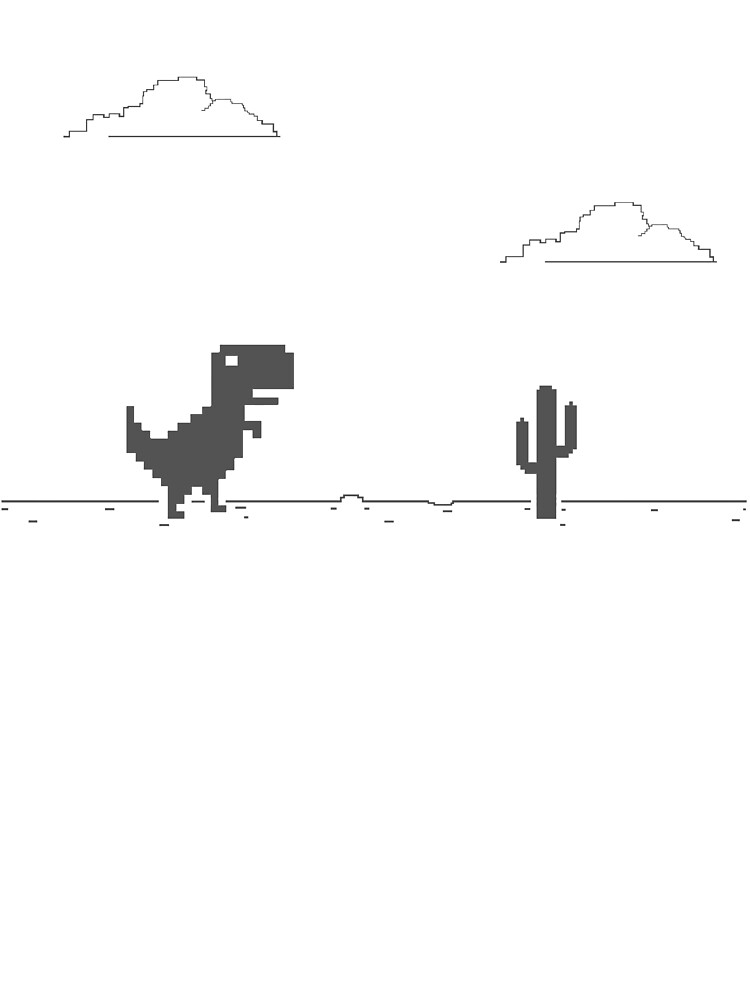  You Are Offline T-Rex [Dino Run] Pixel Art Dinosaur