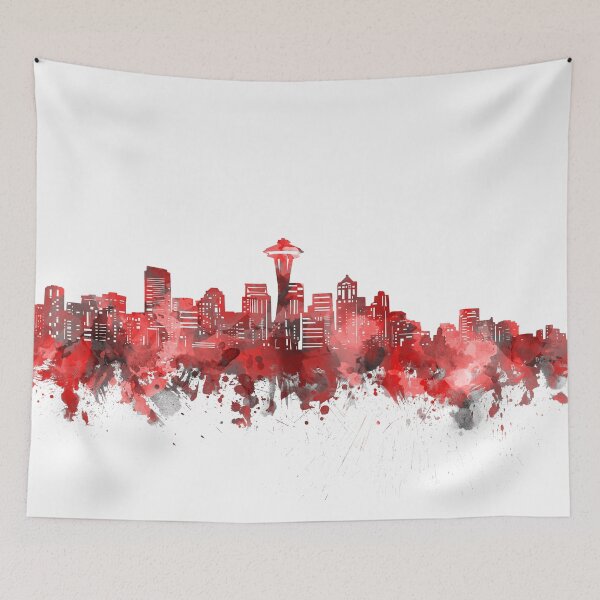 Item preview, seattle skyline red designed and sold by BekimART2.