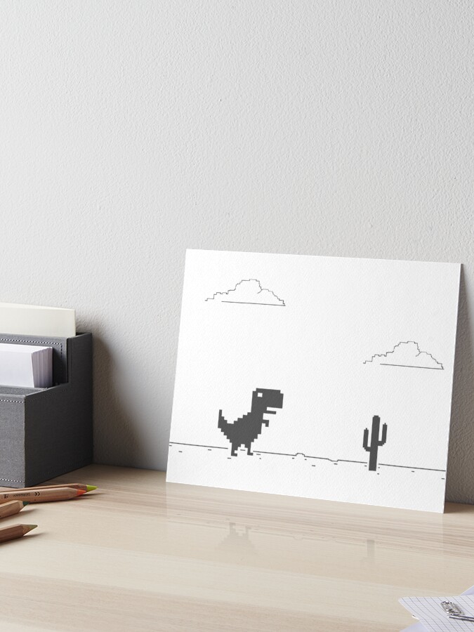 Offline T-Rex Game - Google Dino Run | Art Board Print