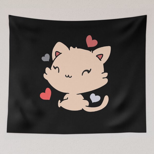 Aperçu de l'œuvre Dessin de chaton mignon et adorable en noir - Chatons adorables et heureux créée et vendue par CheraeLynn.