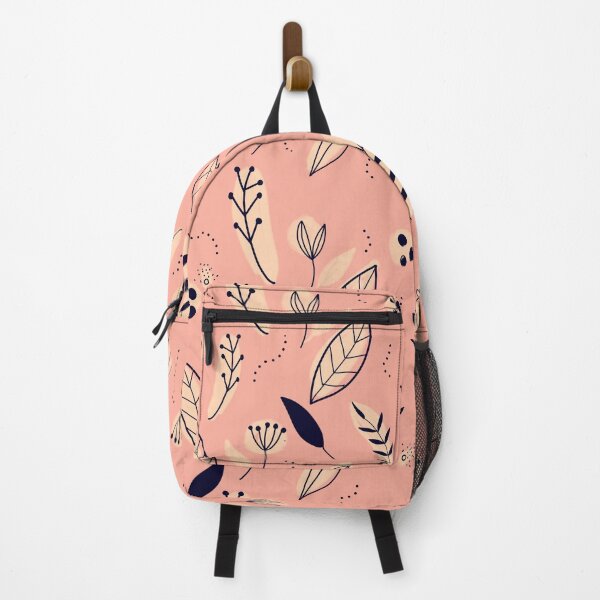 Artikelvorschau, Pfirsich und rosa modernes botanisches Muster entworfen und verkauft von leahcreates.