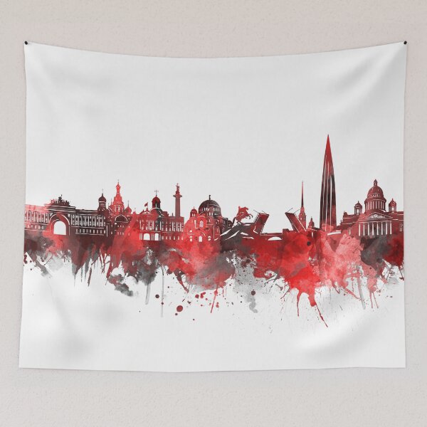 Item preview, saint petersburg skyline red designed and sold by BekimART2.