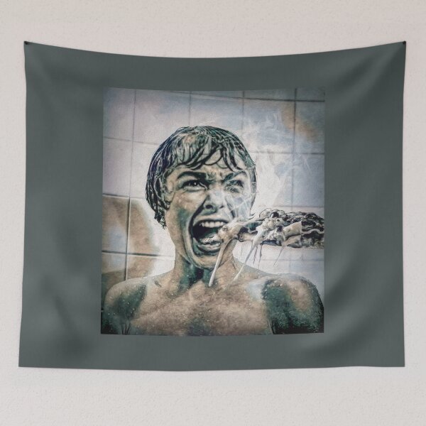 Item preview,  Psycho Janet Lee Eating Hot Pizza In The Shower designed and sold by AlanPhotoArt.
