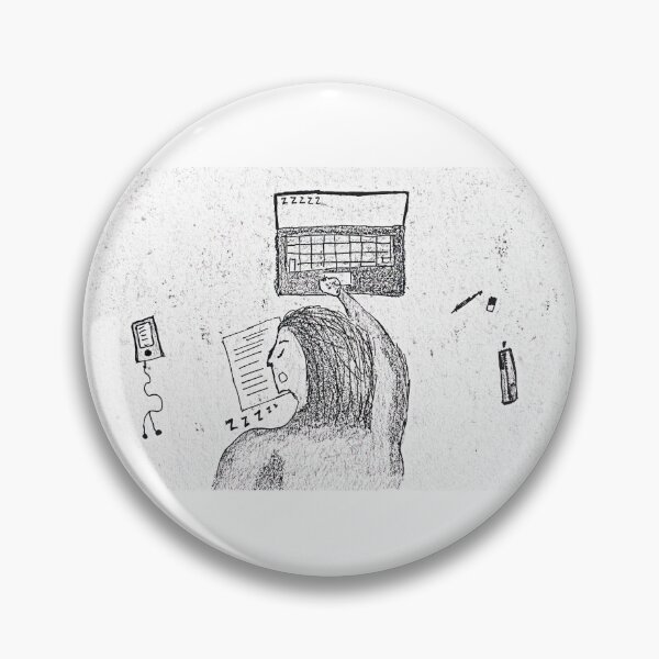 Item preview, Woman sleeping at work sketch designed and sold by RocioRubio.
