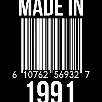 Artwork thumbnail, Made In 1991 by RandomStuffShop