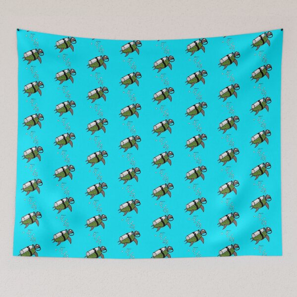 Item preview, SCUBA Turtle designed and sold by Out to Lunch Cartoons and More.