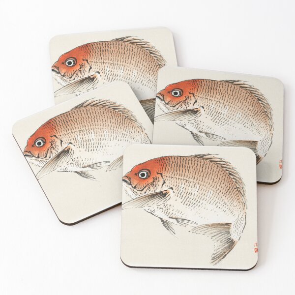 Item preview, Tai (Red Seabream) fish by Kōno Bairei designed and sold by SFTStudio.