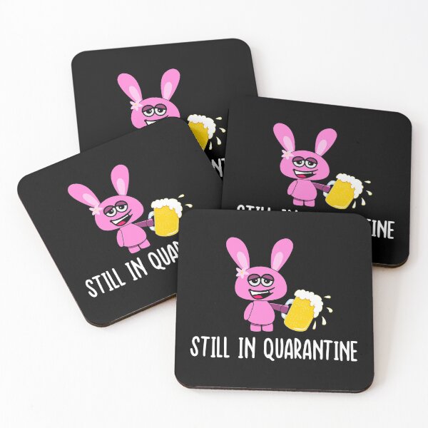 Item preview, Still In Quarantine Pink Rabbit With A Beer designed and sold by Paulina Vanlife.