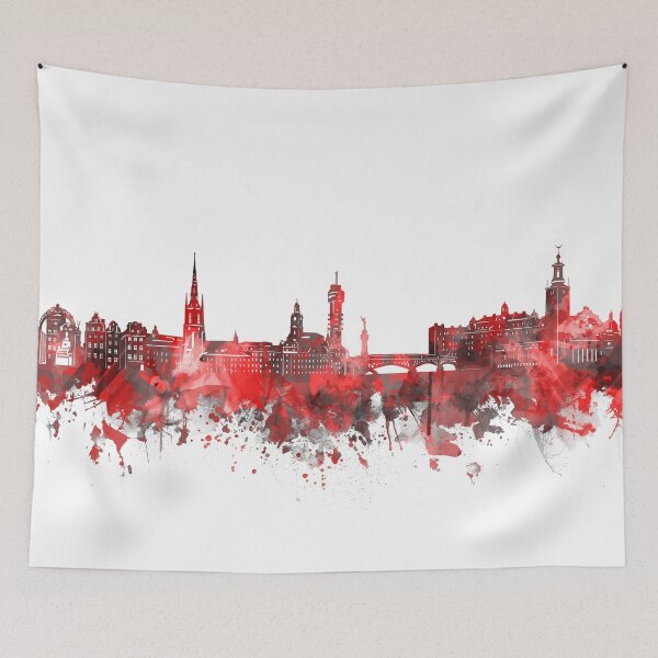 Item preview, stockholm skyline red designed and sold by BekimART2.