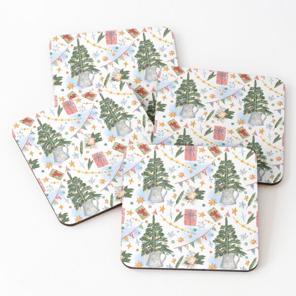 Item preview, Seamless pattern with festive watercolor illustrations. designed and sold by linagaiaart.
