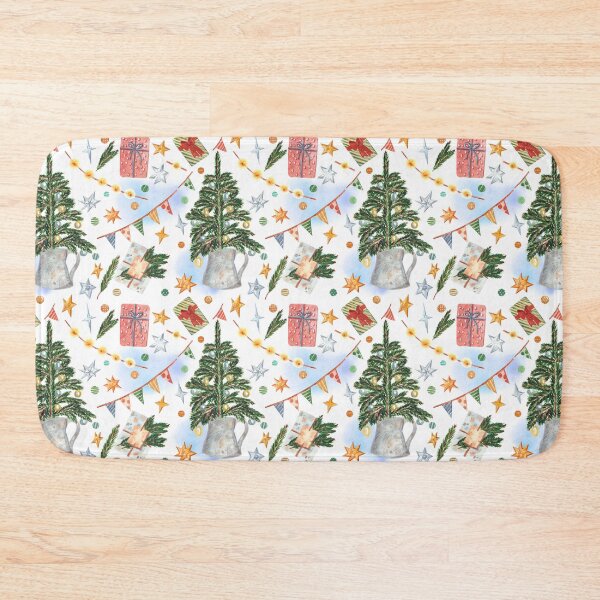 Item preview, Seamless pattern with festive watercolor illustrations. designed and sold by linagaiaart.