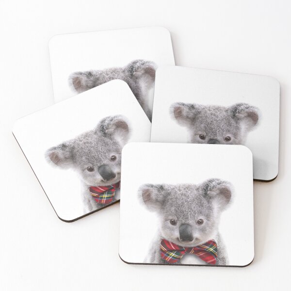 Item preview, Baby Koala With Bow Tie, Baby Animals Art Print by Synplus designed and sold by synplus.