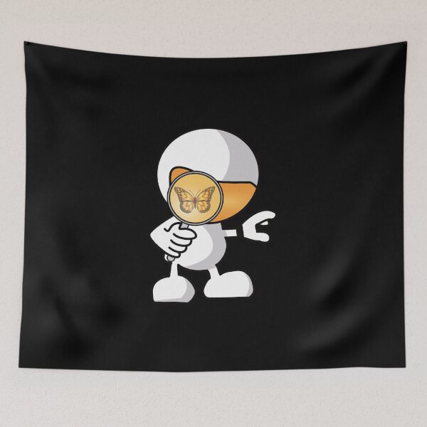 Item preview, Astronaut observes a butterfly with a magnifying glass designed and sold by J-Clark.
