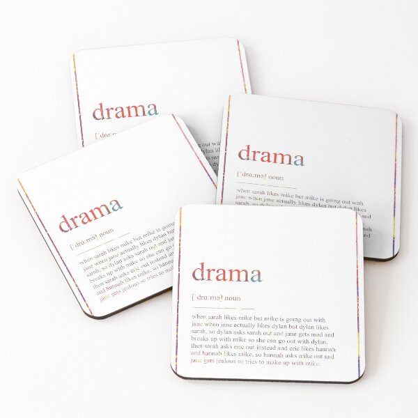 Item preview, DRAMA 164 Watercolor Map Yoga Quote Definition Des designed and sold by vividpixelusa.