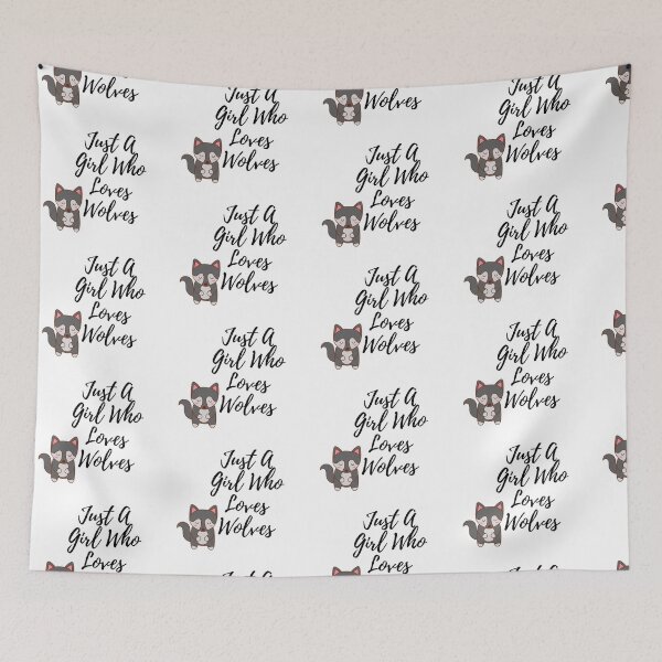 Item preview, Just A Girl Who Loves Wolves designed and sold by leonmarket.