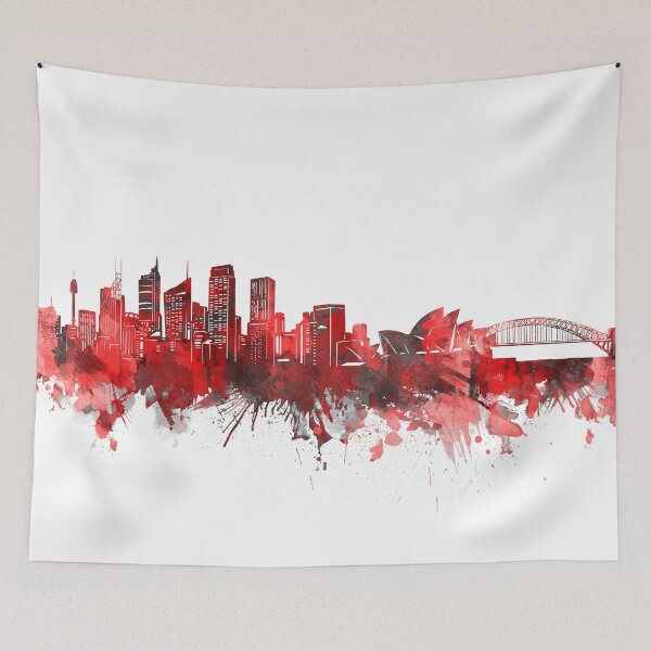 Item preview, sydney skyline red designed and sold by BekimART2.