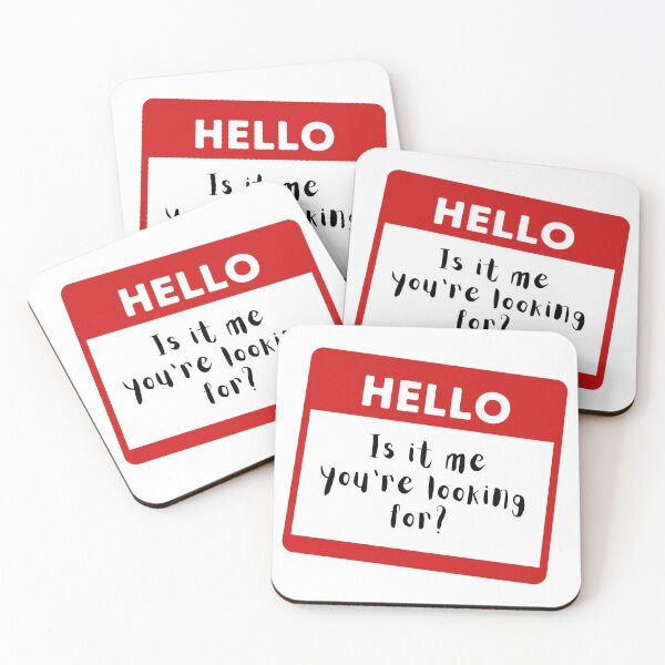 Item preview, Name tag Hello is it me you're looking for? designed and sold by Digibee.