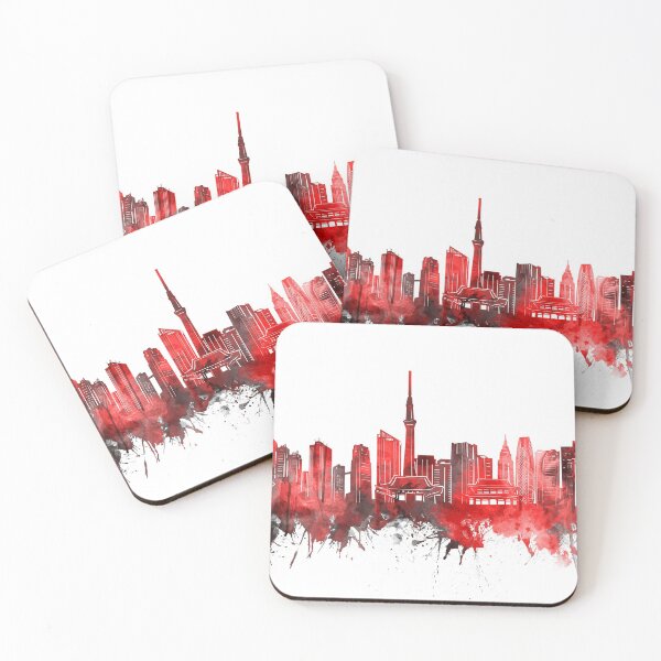 Item preview, tokyo skyline red designed and sold by BekimART2.