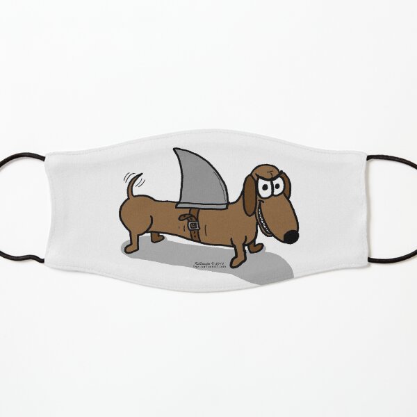 Wiener Dog with a Shark Fin Kids Mask