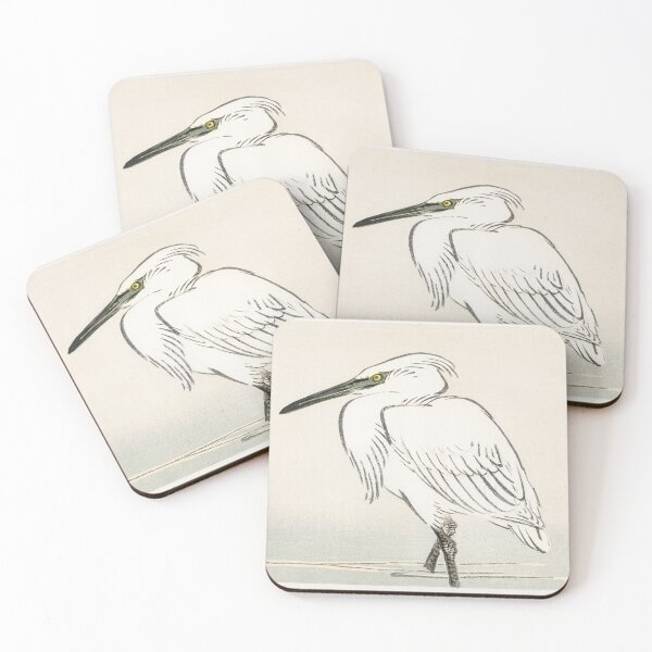 Item preview, Snowy egret by Kōno Bairei designed and sold by SFTStudio.