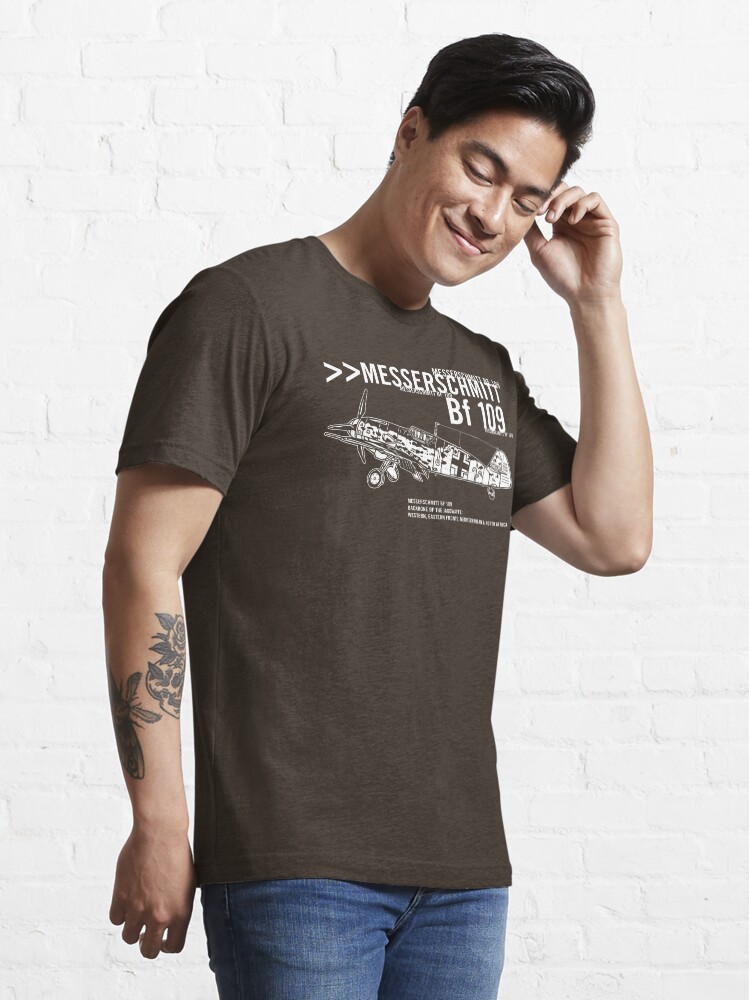 Thumbnail 3 of 7, Essential T-Shirt, Messerschmitt BF 109 designed and sold by b24flak.