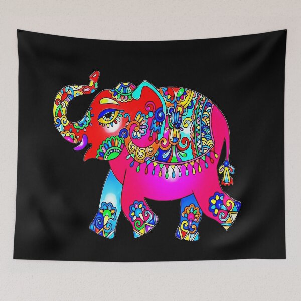Artikelvorschau, Rosa Elefant in den Blumen entworfen und verkauft von RitaMaye.
