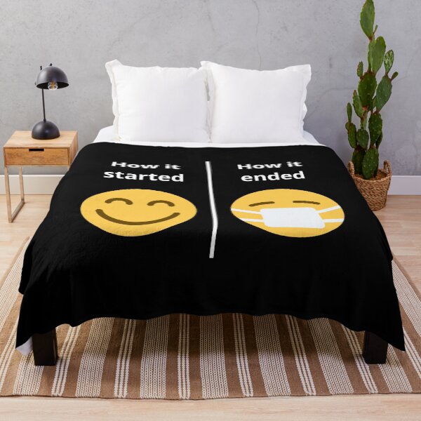 Item preview, How it started How it ended emojis designed and sold by GraphicTeesSuck.