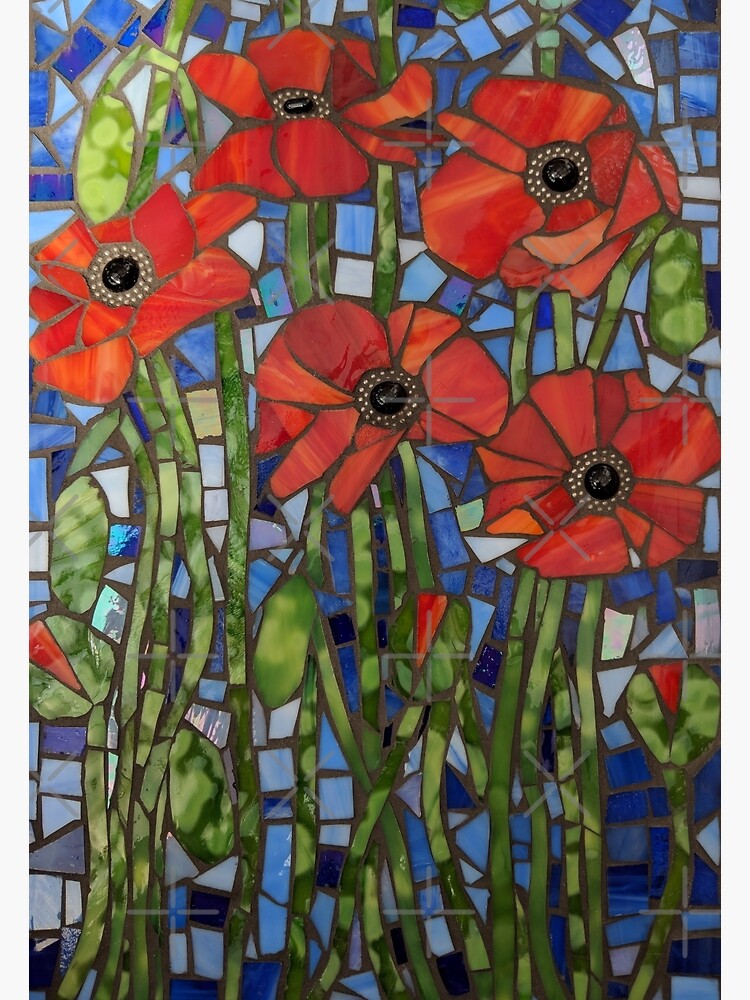 Stained Glass Poppy