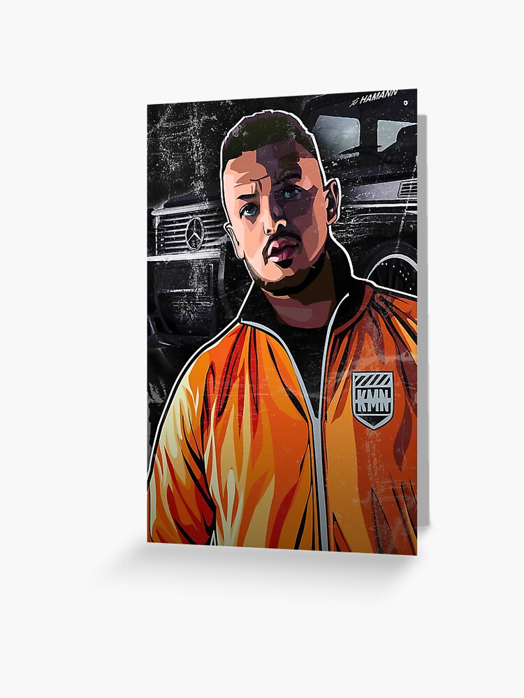 Thumbnail 1 of 2, Greeting Card, AZET KMN GANG / German rap / HipHop / Rap music designed and sold by rapposter.